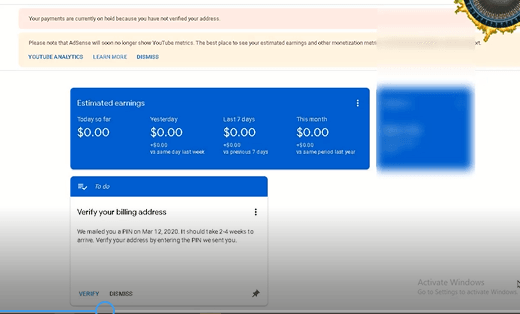 10$ के बाद Adsense पिन Verify कैसे करें ? How To Apply Adsense Pin After 10$